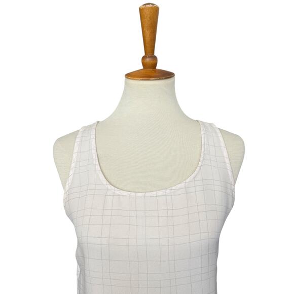 Vintage 90s Y2K 100% Silk Jones New York Sleeveless Tank Workwear Size Small - Picture 2 of 6